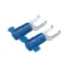 Panduit Fork Terminal, #8 Stud Size, 14 AWG, 600 V, Nylon Insulated, Blue, Crimp Termination Only, 3000 PK PN14-8FF-3K - alternate 1